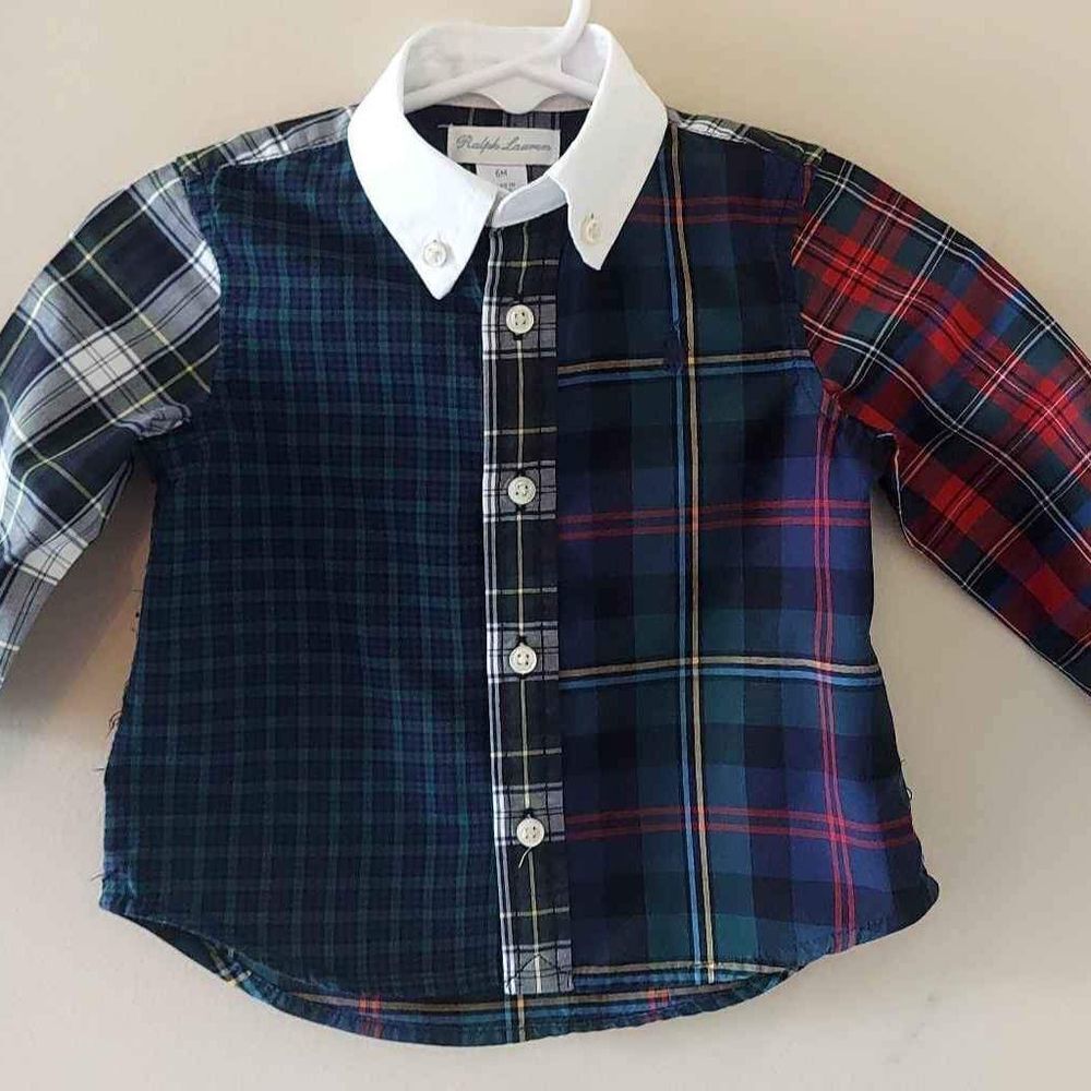 Ralph Lauren Button Down ~ sz 6 mo